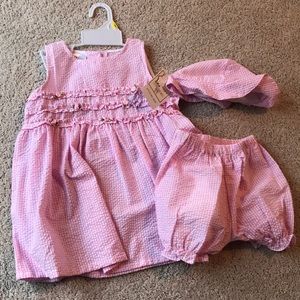 Pink Seersucker Dress 2T
